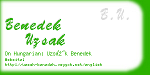 benedek uzsak business card